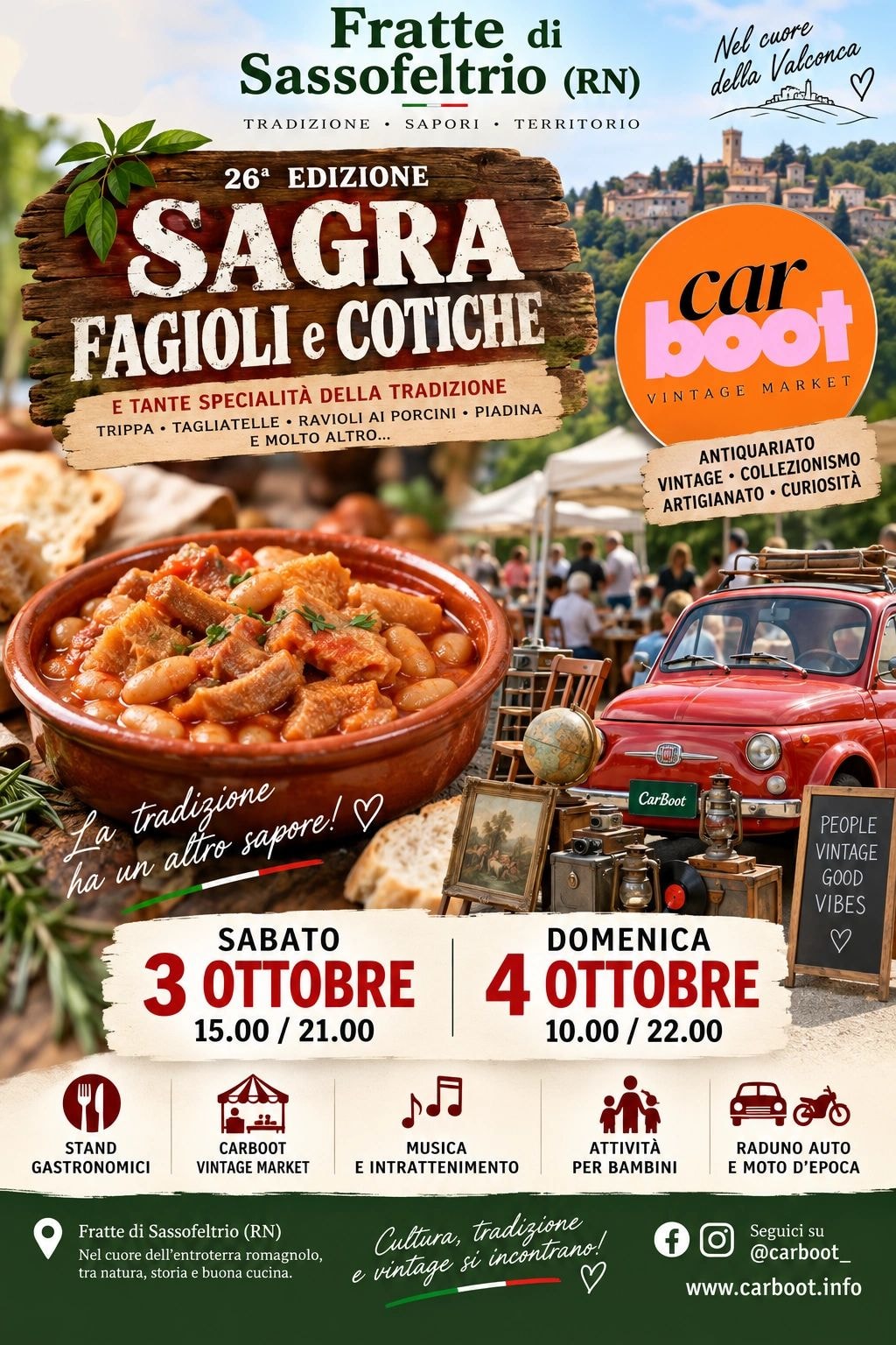 Mercato autunnale italiano all'aperto